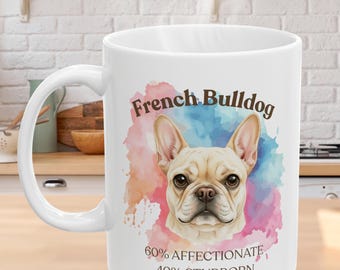 Personalized French Bulldog Ceramic Mug: Custom Pet Lover Gift