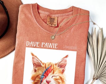 David Bowie Cat T-Shirt: Aladdin Sane Inspired Tee