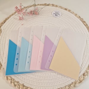 Hülle ohne Zipper, Budget Binder Zubehör, Frozen Design, Geldtasche, sichtbarer Einlass, Umschlagmethode, A6, verschiedene Farben