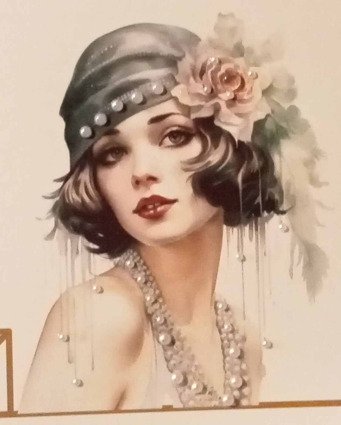 Art Deco Geburtstagskarte 'Flapper Lady' Mit Glitzer & Goldfolie, 230x155 Mm – Perfekt Für Mütter