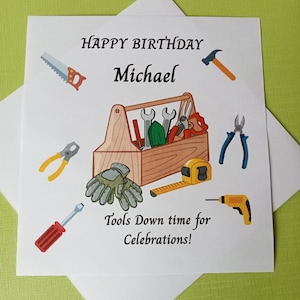 Birthday Card, DIY man, Handy man, Husband, Son, Brother in Law,  Brother ,Nephew, Friend, Teenage. card can be personalised