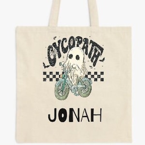 Personalized Halloween Tote Trick or Treat Bag for Kids Halloween Candy Bag Custom name Candy Bag for Kid Trick or Treat Goodie Bag Gift Bag