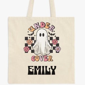 Personalized Halloween Tote Trick or Treat Bag for Kids Halloween Candy Bag Custom name Candy Bag for Kid Trick or Treat Goodie Bag Gift Bag