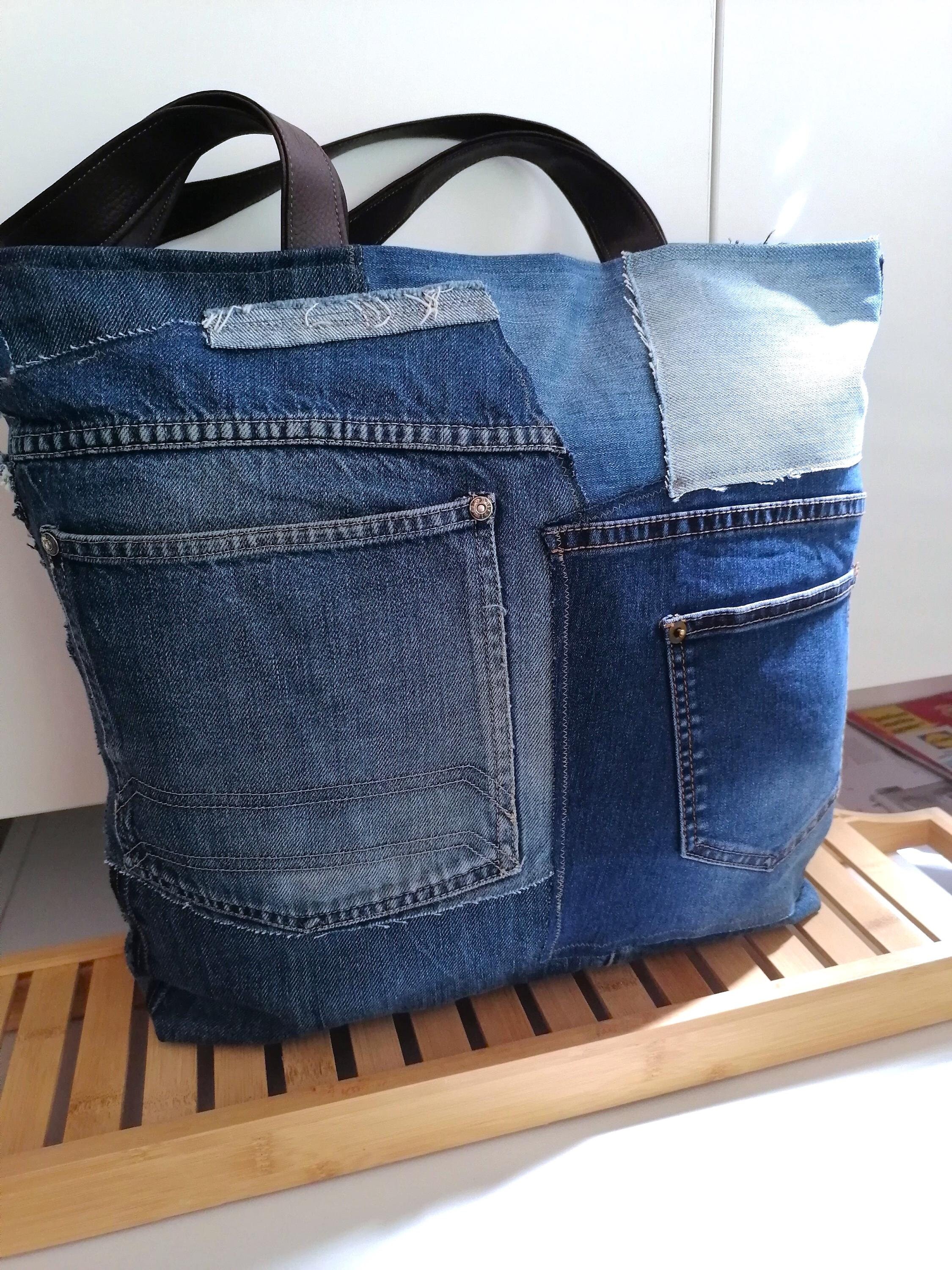 Bolsos en tela jeans hotsell