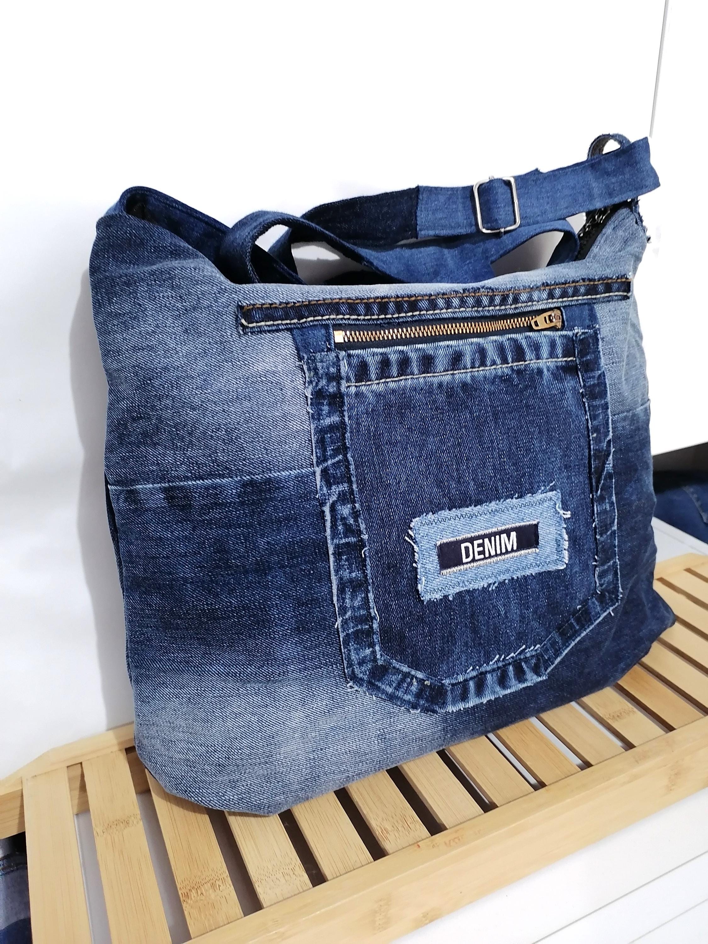 Recycle jeans bag sale