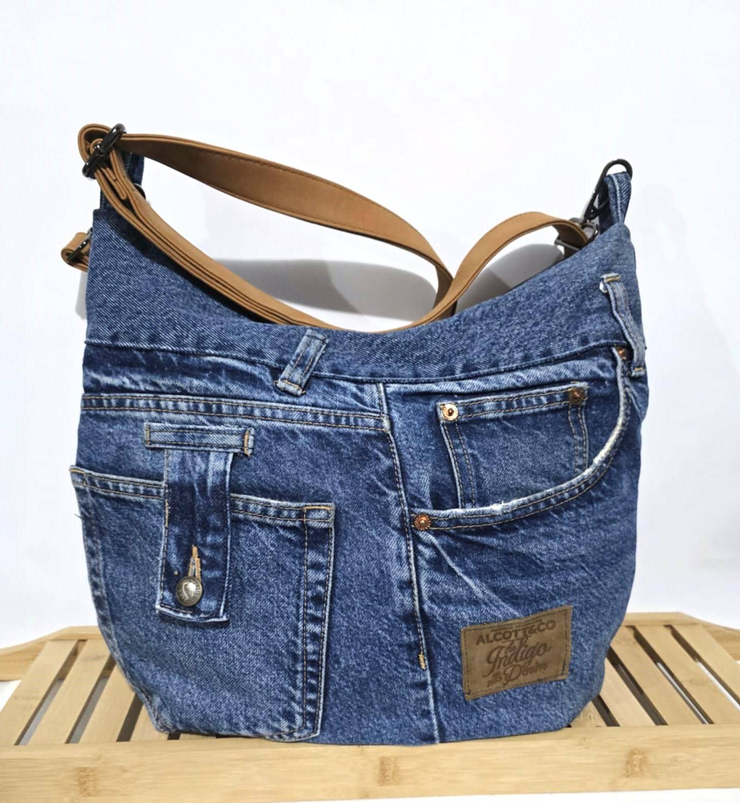 Denim Leather Bag