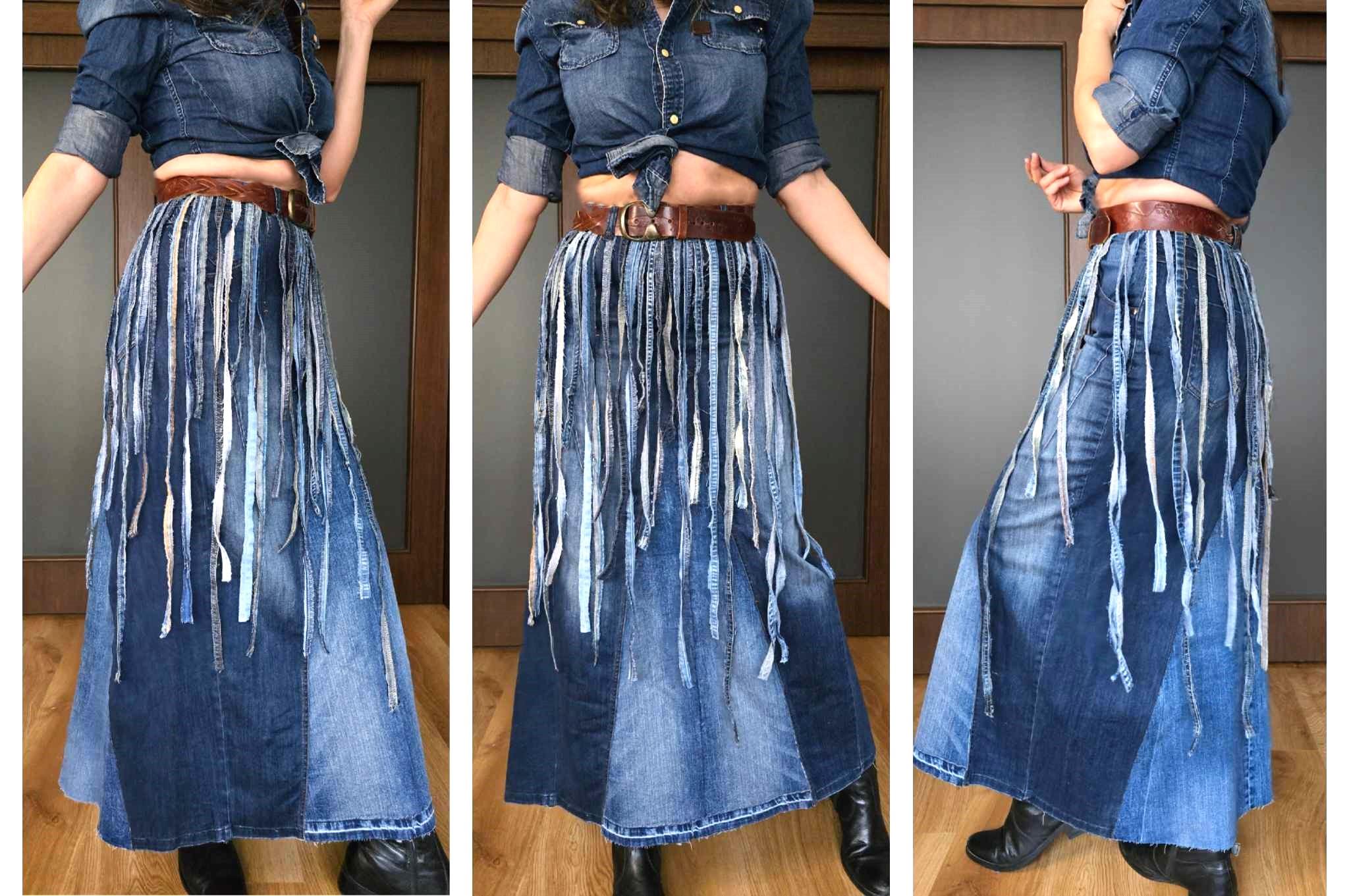 25SS春新作人気【 JEANS】High maxi skirt◆2色 Vintage Wash Stretch Denim Side Split Maxi Skirt | boohoo