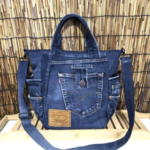 Denim Levi's tas - Upcycled boho schoudertas - Shopper tas - Duurzame mode