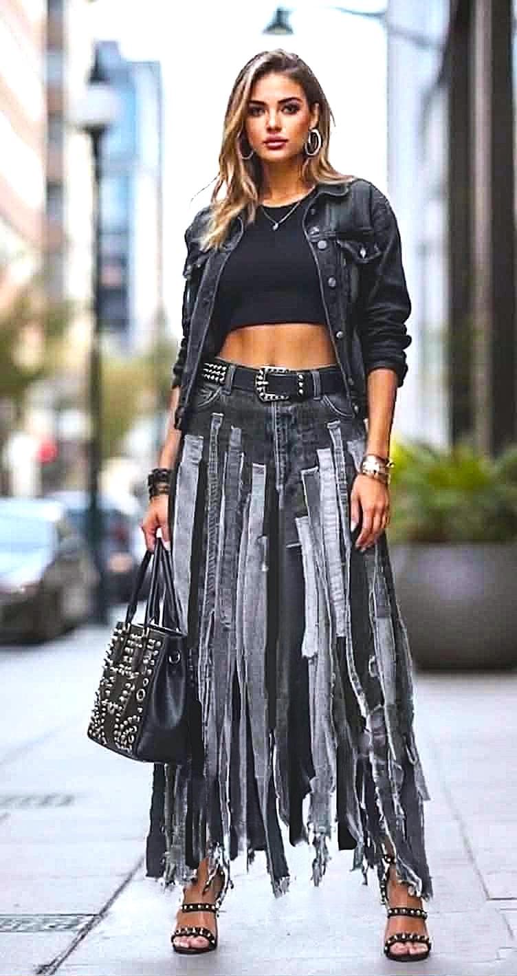 Hippie Denim Skirt, Colorful Patchwork Skirt , Quilt Boho Jeans