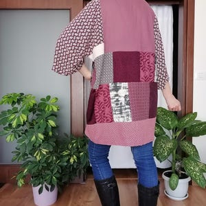 Upcycled Patchwork tunic - Boho Duster - Festival Wear - Farm chic top image 9