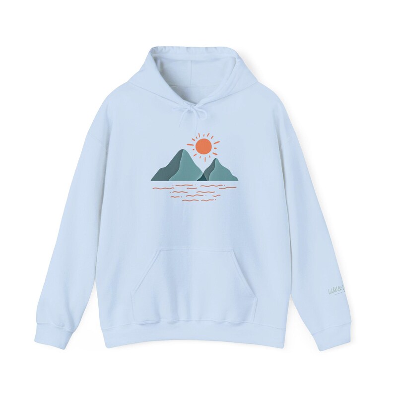 Felpa con cappuccio Mountain Sunrise - Felpa unisex ispirata alla natura Wild & Wander immagine 9