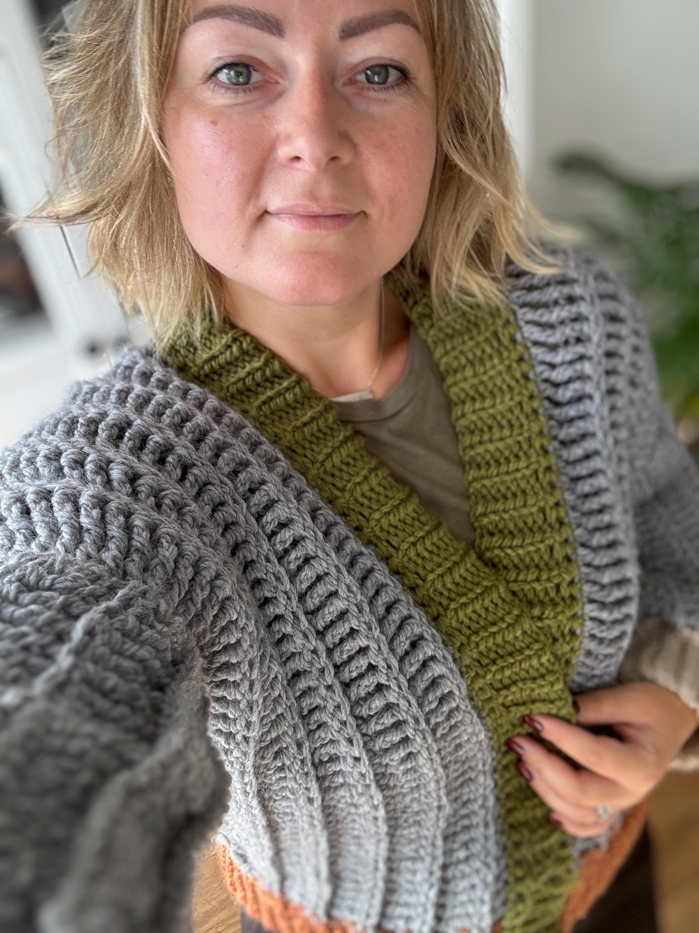 Between the Lines Chunky Cardigan Crochet Pattern