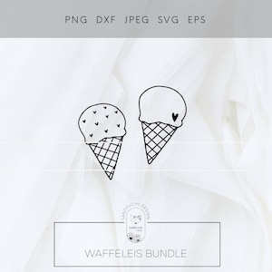 Arquivo plotter - arquivo de corte - arquivo a laser - sorvete - sorvete de waffle - ilustração - desenho - PNG - SVG - Cricut - Silhueta - vetor - verão - gelo