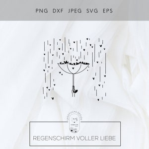 Regenschirm, Regen, Schietwetter, Liebe, Herz, Herbst, Autumn, Plotter, Plotterdatei , Schneidedatei, Schneidevorlage, PNG,SVG,Vektografik