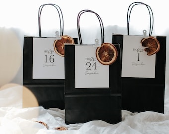Adventskalender zum selber befüllen,Papiertüte,Weihnachten,Zahlen,Kalender,Karten,Adventskalenderkarten,Advent,Geschenk,Verpackung,Set,Karte