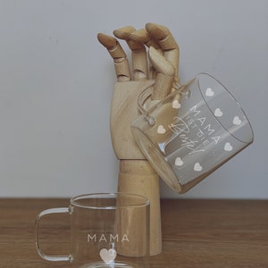 ErzieherIn mit Herz,Tasse,Becher,Glas,personalisiert,Glasbecher,spühlmaschinenfest,Geburtstagsgeschenk,Muttertag,Geschenk,Geschenke,Name