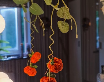 Handmade crochet pumpkins earrings