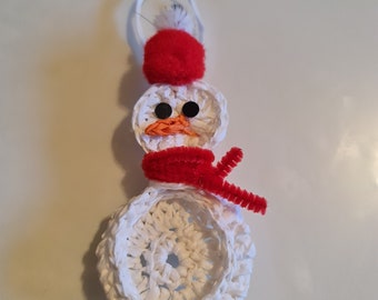 Snowman hanging photo frame