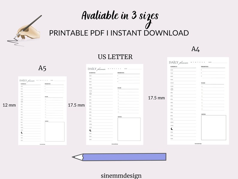 24 Hour Daily Planner Printable, Hourly Planner, Military Time Plan ...