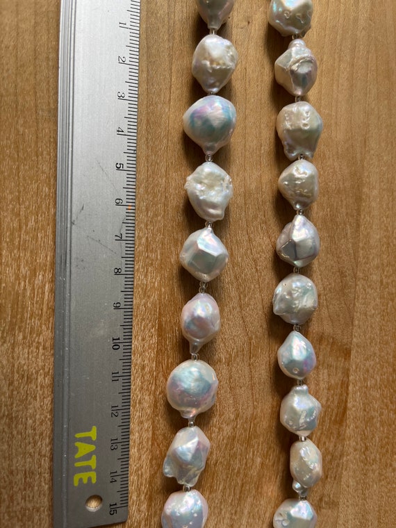 AA+ Perle D'acqua Dolce Barocche Bianche Da 11-12 Mm, Per - Foto 12