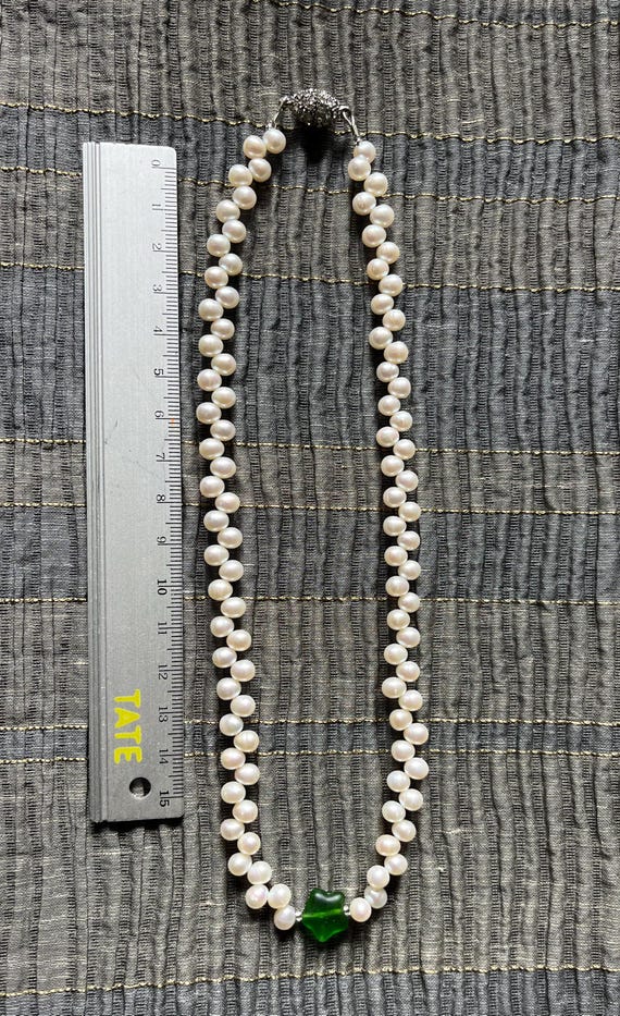 Collier Unique En Perles De Culture D'eau Douce Baroques - Fait Main En 1978 - Argenté Et Naturel