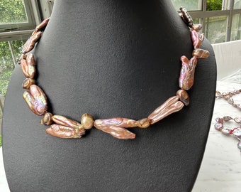 Barockpärlor, exklusiv form, XL-pärlor, fantasiform, roséguld, statement, bohemisk