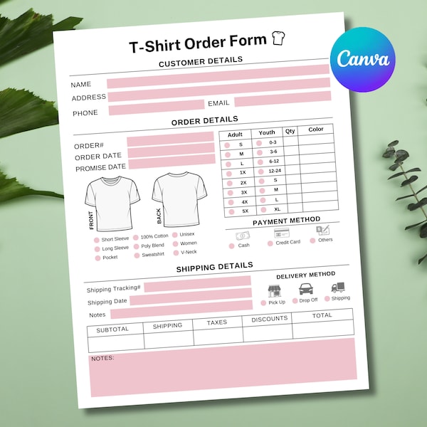 Custom Design Fillable Form Etsy