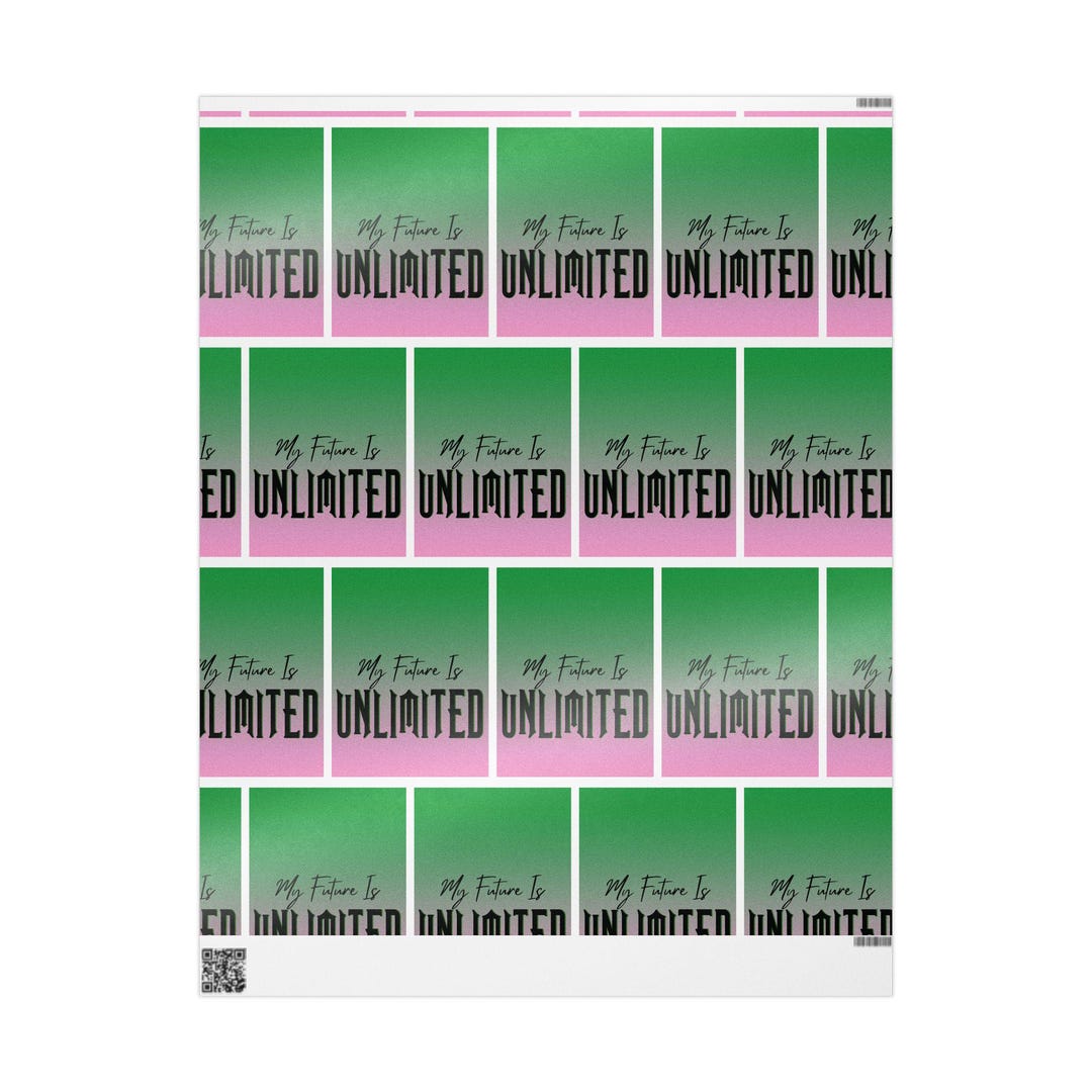 Wicked Rapping Paper Wicked Inspired Wrapping Paper, My Future is Unlimited Quote, Musical ...