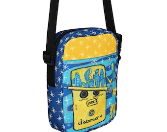 Bolso bandolera con pedal de guitarra de sirena / Monedero con diseño de lata de sardinas / Regalo para amantes de la música