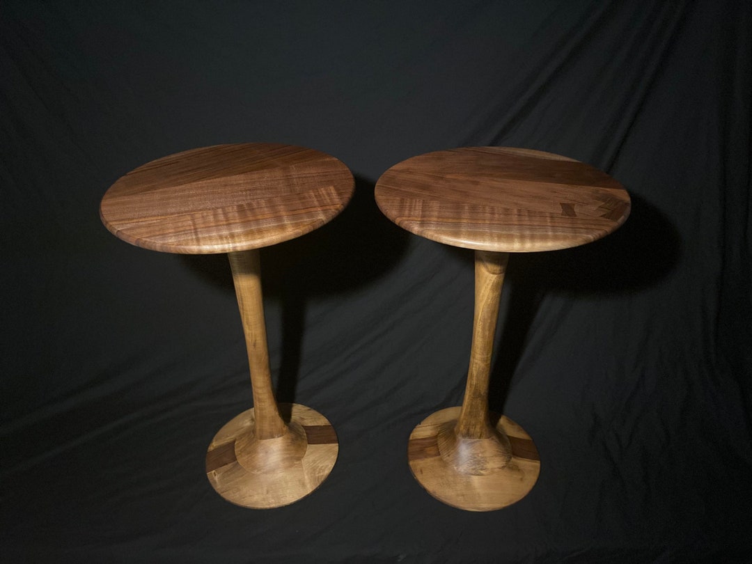 Circle End Table Hand Carved Round Table Tea Table Breakfast Tulip Base