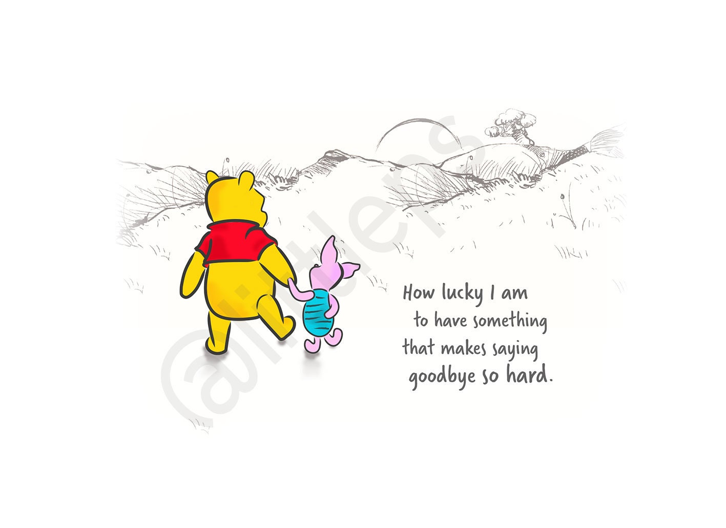 Unique Winnie the Pooh Quote Print How Lucky I Am to Have Something