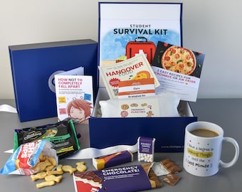 Funny Student Survival Kit | University Care Package, Fresher Essentials (Personalised)