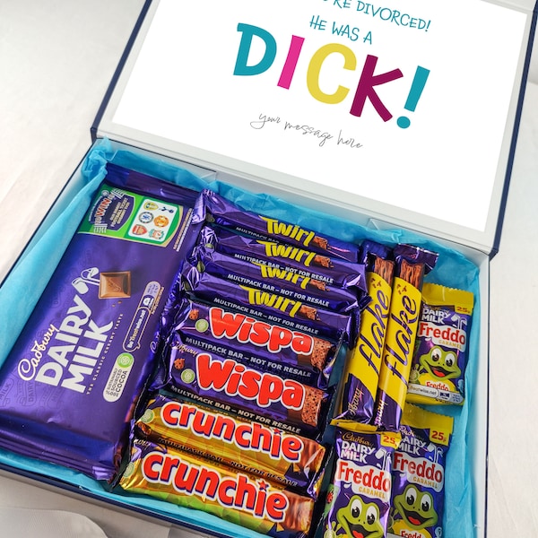 Cadbury Divorce Chocolate Treat Box, Personalised Divorce Gift, Divorce Hamper, Supportive gift for friend/family going through tough time