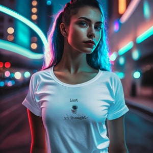 Lost In Thought - Spacey Introvert Tee (Women&#39;s) - Introvert Gift Ideas - Introvert Humor - Introverts - Reader Gift Ideas