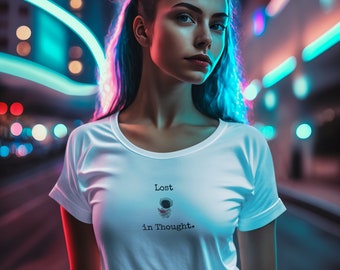 Lost In Thought Tee: Spacey Introvert Design
