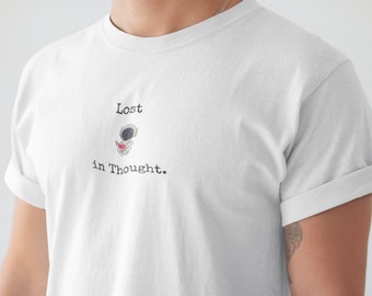 Lost In Thought Tee: Spacey Introvert Design - Men's Cotton Shirt