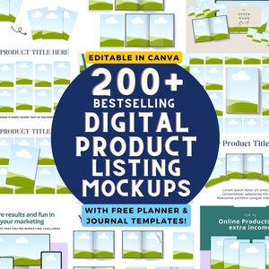 Etsy Listing Mockup Template | Canva Listing Template | Interior Mockups | Etsy Mockup Bundle | Etsy Seller Guides | Sell On Etsy