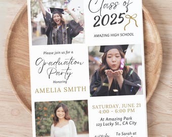 Save the Date Graduation, Class of 2025 Graduation Party Invitation, Grad Party Invite Graduation Announcement, Graduation Party Invite