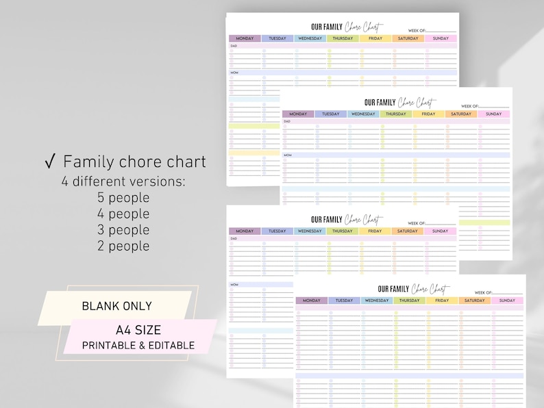EDITABLE ADHD Cleaning Planner Bundle Daily Weekly Monthly Cleaning ...