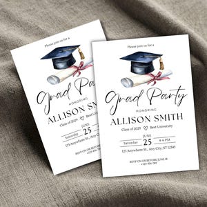Graduation Party Invitation, Grad Party Invite, Template Editable, Graduation Announcement, Graduation Party Invite Download, Class of 2025
