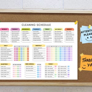 EDITABLE ADHD Cleaning Planner Bundle Daily Weekly Monthly Cleaning ...