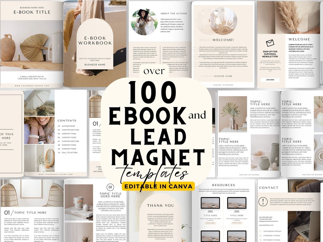 Ebook Template Canva | Coaching Course Creator, Lead Magnet Template ...