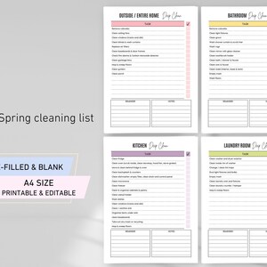 EDITABLE ADHD Cleaning Planner Bundle Daily Weekly Monthly Cleaning ...