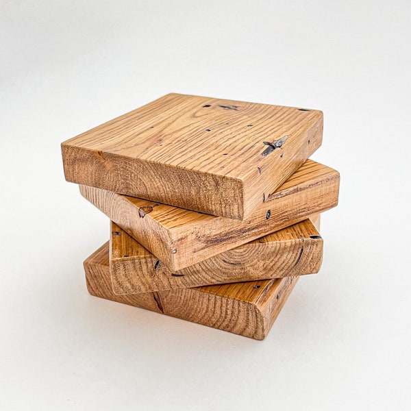 Reclaimed Wormy Chestnut Coasters