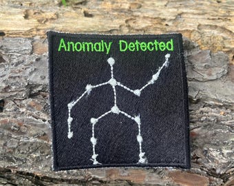 Glow in the Dark Anomaly Detected Embroidered Patch, Sci-Fi Patch, UFO Patch, Paranormal Patch, Glow in the Dark Badge