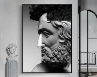 Michelangelo David Sculpture Wall Art, Framed Canvas Wall Art Posters And Prints Nordic Art Wall Decorative Canvas Picture For Living Room