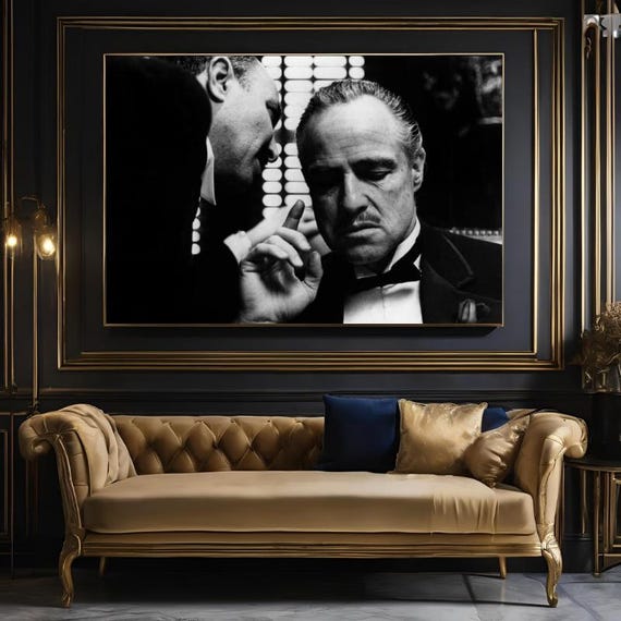 Marlon Brando Canvas Wall Art, Framed Canvas Painting, Black and White Canvas Painting,Ready to Hang Canvas