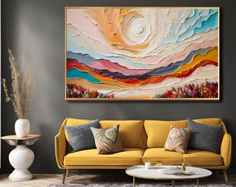 Abstract Colorful Nature Canvas Print Vivid Colors Abstract modern wall art Dremy art Large Canvas Art Ready to Hang Canvas
