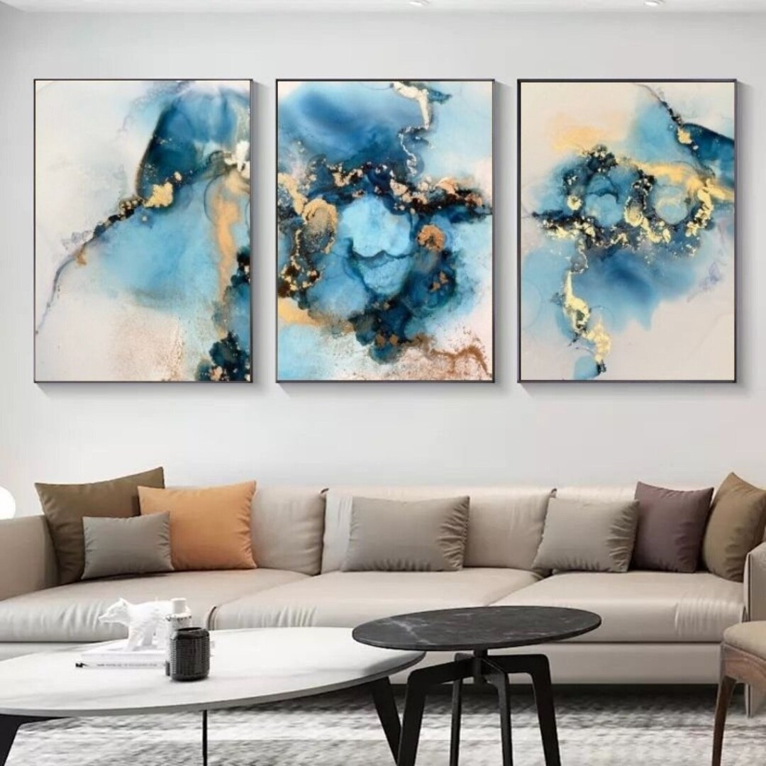 Set of 3 Prints, Abstract Wall Art Set of 3, Colorful Wall Art ...