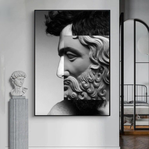 Michelangelo David Sculpture Wall Art, Framed Canvas Wall Art Posters And Prints Nordic Art Wall Decorative Canvas Picture For Living Room